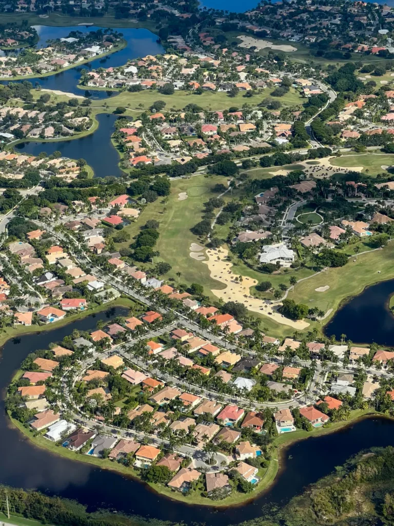 homes for sale in estero florida neighborhood aerial view
